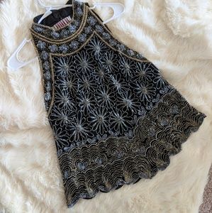 Mark & John by Gopal beaded sequin top